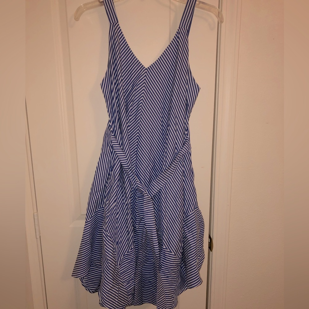 Sailor style blue and white dress